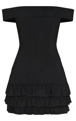 Bardot Tiered Shift Dress-PrettyLittleThing Discount
