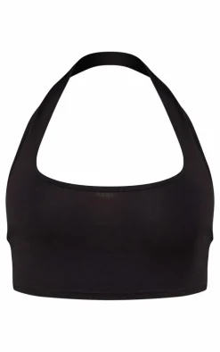 PrettyLittleThing Basic Tops*Basic Cotton Blend Halterneck Crop Top
