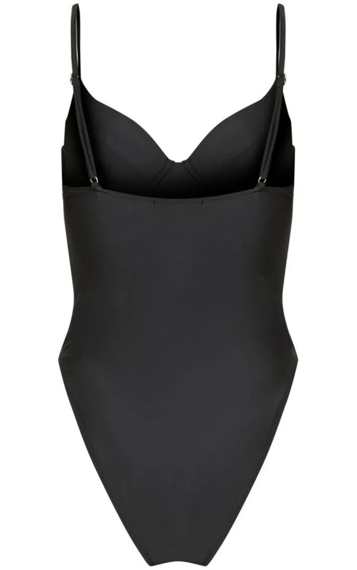 Black Basic Cupped Swimsuit