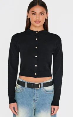 PrettyLittleThing Cardigans*Basic Knit Cropped Cardigan