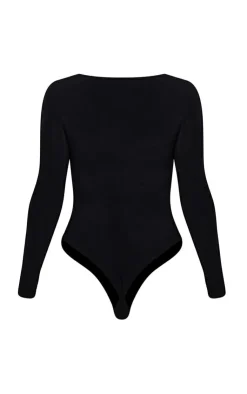 PrettyLittleThing Basic Tops*Basic Slinky Long Sleeve Bodysuit