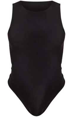 PrettyLittleThing Basic Tops*Basic Slinky Racer Bodysuit