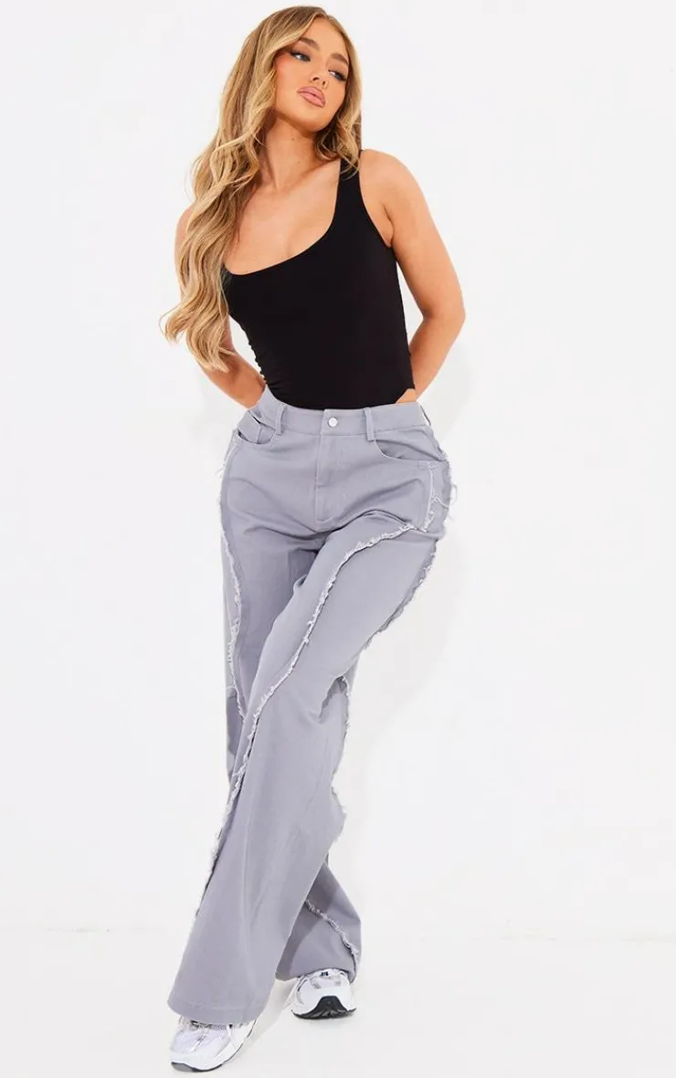 PrettyLittleThing Basic Tops*Basic Slinky Scoop Neck Bodysuit