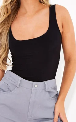 PrettyLittleThing Basic Tops*Basic Slinky Scoop Neck Bodysuit