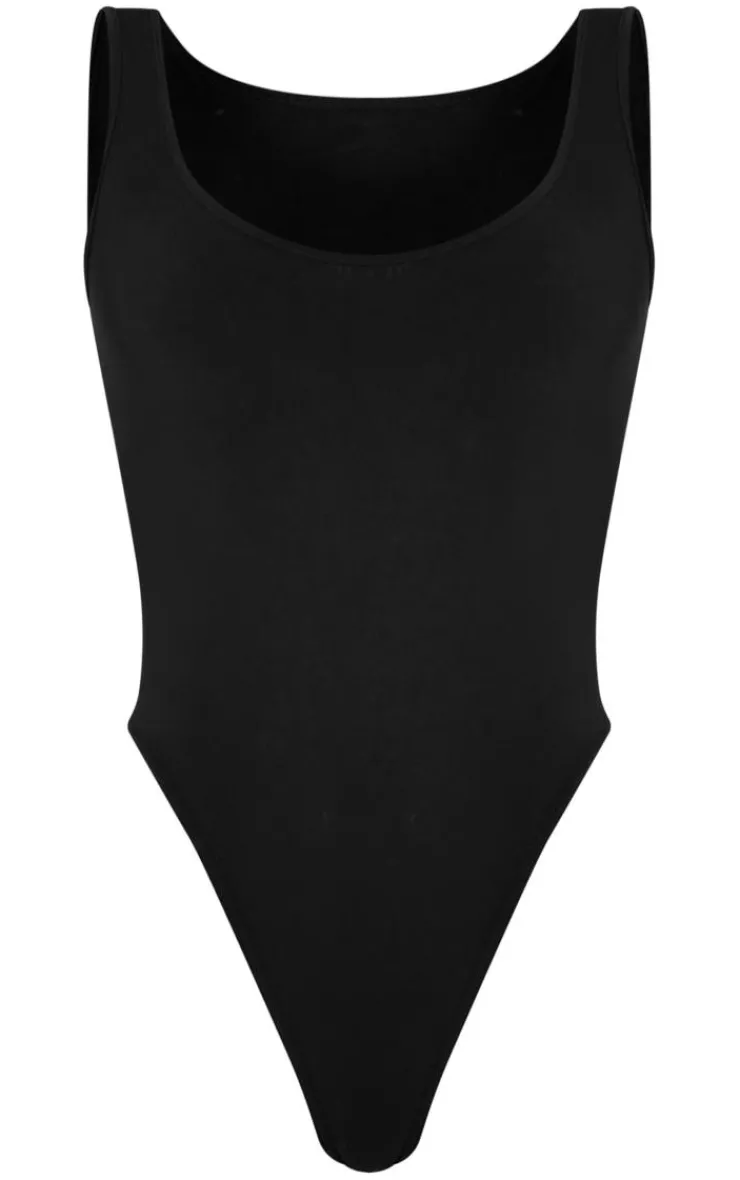 PrettyLittleThing Basic Tops*Basic Slinky Scoop Neck Bodysuit