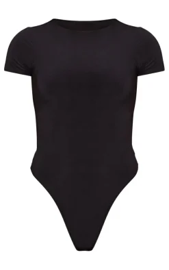 PrettyLittleThing Basic Tops*Basic Slinky Short Sleeve Bodysuit