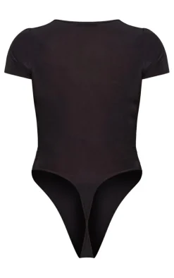 PrettyLittleThing Basic Tops*Basic Slinky Short Sleeve Bodysuit