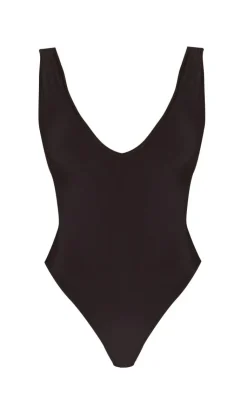 PrettyLittleThing Basic Tops*Basic Slinky V Neck Bodysuit