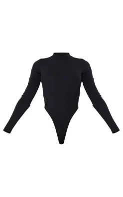 PrettyLittleThing Basic Tops*Basic Soft Ribbed High Neck Long Sleeve Bodysuit