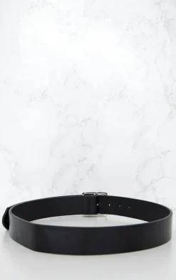 PrettyLittleThing Black Belts*Basic Square Buckle Belt