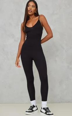 PrettyLittleThing Christmas Shop*Basic Strappy Plunge Jumpsuit