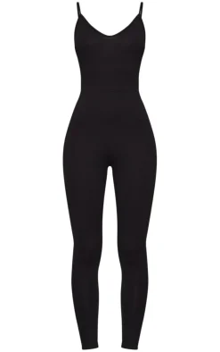 PrettyLittleThing Christmas Shop*Basic Strappy Plunge Jumpsuit