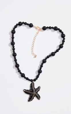 PrettyLittleThing Necklaces*Beaded Starfish Detail Statement Necklace