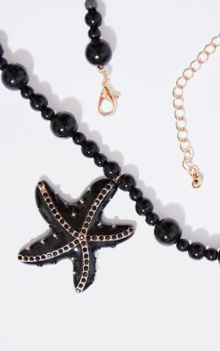 PrettyLittleThing Necklaces*Beaded Starfish Detail Statement Necklace