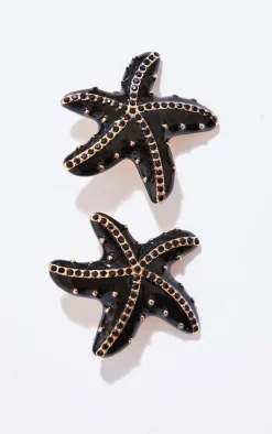 PrettyLittleThing Statement Earrings*Beaded Starfish Detail Statement Earrings