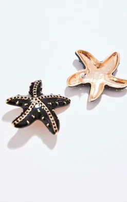 PrettyLittleThing Statement Earrings*Beaded Starfish Detail Statement Earrings