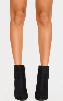 PrettyLittleThing Black Boots*Behati Faux Suede Ankle Boots