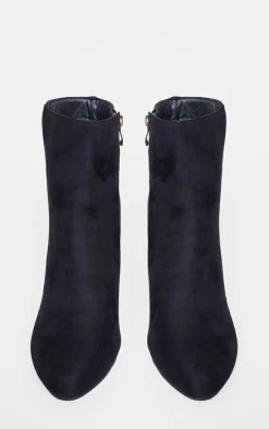 PrettyLittleThing Black Boots*Behati Faux Suede Ankle Boots
