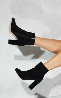 PrettyLittleThing Wide Fit Boots*Behati Faux Suede Wide Fit Ankle Boots