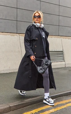 PrettyLittleThing Trench Coats*Belted Double Breasted Trench Coat