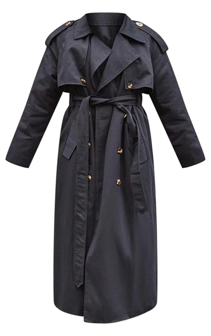 PrettyLittleThing Trench Coats*Belted Double Breasted Trench Coat