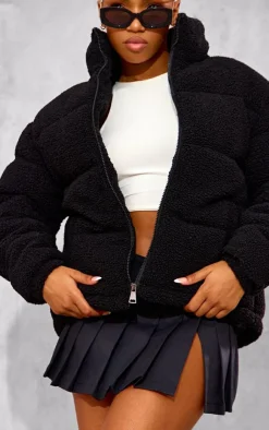 PrettyLittleThing Teddy Coats*Borg Teddy Puffer Jacket
