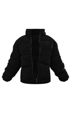 PrettyLittleThing Teddy Coats*Borg Teddy Puffer Jacket