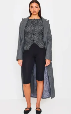 PrettyLittleThing Sleeveless Tops*Boucle Button Down Waist Coat