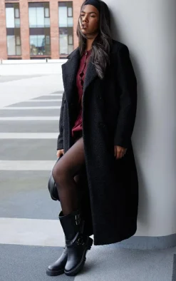 PrettyLittleThing Winter Coats & Jackets*Boucle Double Breasted Structured Maxi Coat
