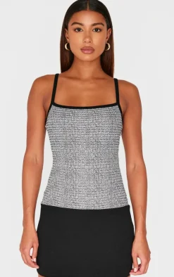 Boucle Strappy Bodycon Dress-PrettyLittleThing Discount