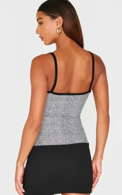 Boucle Strappy Bodycon Dress-PrettyLittleThing Discount