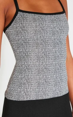 Boucle Strappy Bodycon Dress-PrettyLittleThing Discount