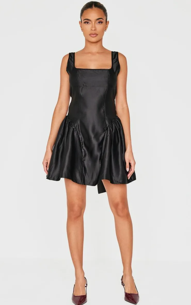 Bow Back Detail Skater Dress-PrettyLittleThing Discount