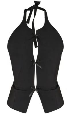 PrettyLittleThing Sleeveless Tops*Bow Detail Long Top