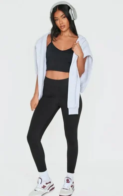 PrettyLittleThing Gym Leggings*Brushed Sculpt Ruched Bum High Waist Sport Leggings