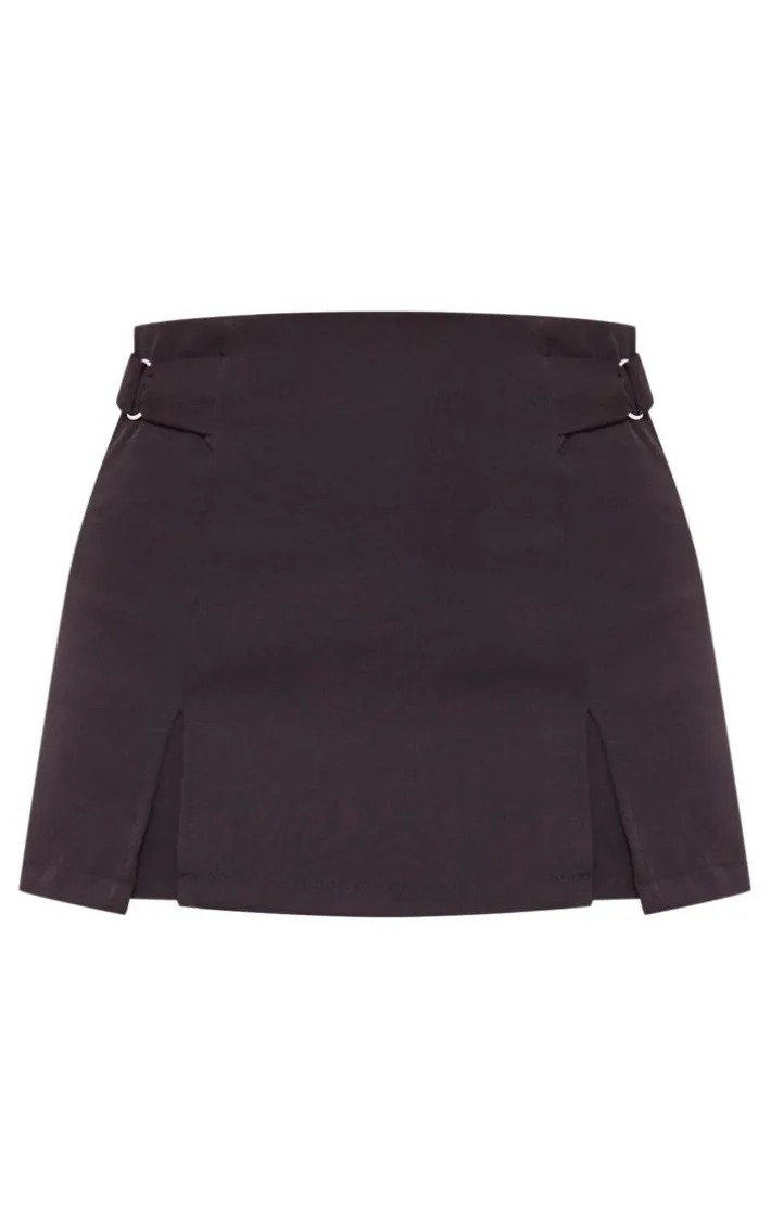 Black Buckle Side Skort