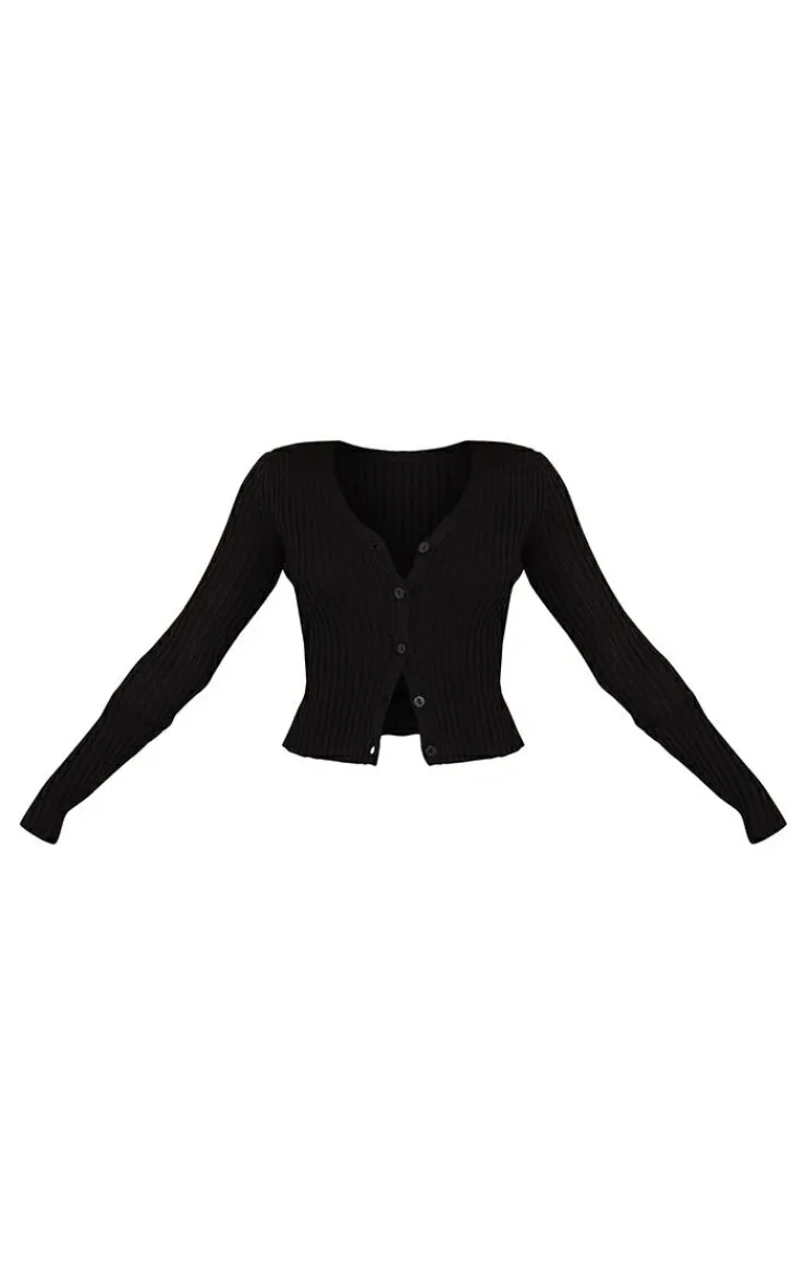 PrettyLittleThing Cardigans*Button Front Knit Cardigan