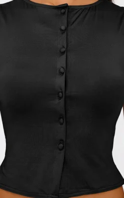 PrettyLittleThing Sleeveless Tops*Button Up Long Sleeveless Top