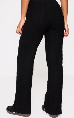PrettyLittleThing Christmas Shop*Cable Knit Drawstring Waist Pants