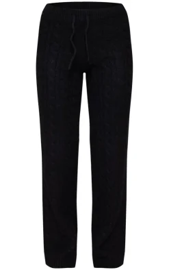 PrettyLittleThing Christmas Shop*Cable Knit Drawstring Waist Pants