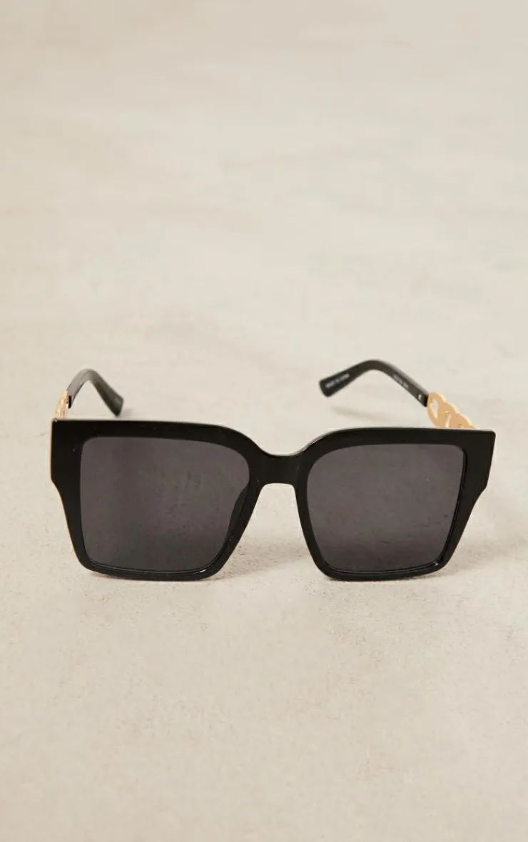 PrettyLittleThing Oversized Sunglasses*Chain Detail Oversized Square Sunglasses