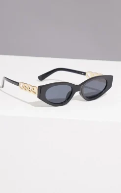 PrettyLittleThing Cat Eye Sunglasses*Chain Detail Round Cat Eye Sunglasses