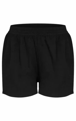 Sale PrettyLittleThing Cheesecloth Shorts Black