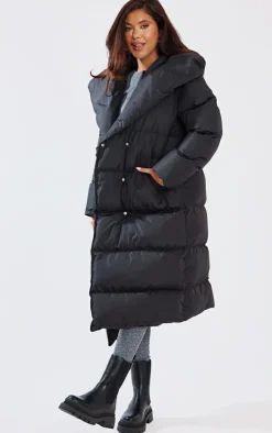 PrettyLittleThing Puffer Jackets*Chevron Quilted Maxi Puffer Coat