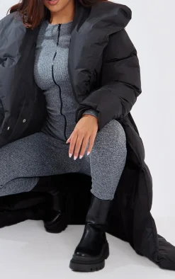 PrettyLittleThing Puffer Jackets*Chevron Quilted Maxi Puffer Coat