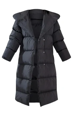 PrettyLittleThing Puffer Jackets*Chevron Quilted Maxi Puffer Coat