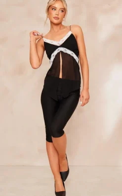 PrettyLittleThing Camisole*Chiffon Contrast Late Strappy Cami Top