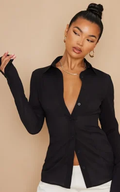 PrettyLittleThing Shirts*Chiffon Fitted Shirt