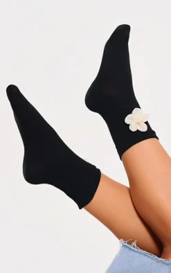 PrettyLittleThing Socks*Chiffon Flower Detail Socks
