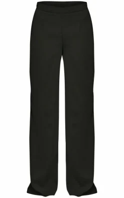 Hot PrettyLittleThing Chiffon Mid Rise Wide Leg Pants Black